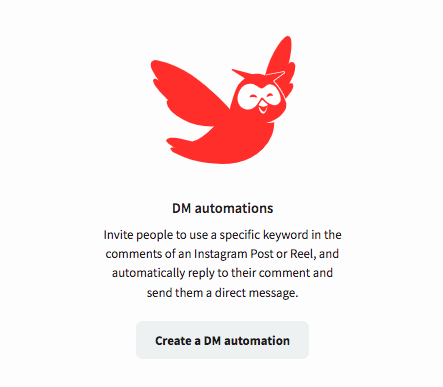 DM Automations laden Personen ein, ein spezifisches Schlüsselwort in Kommentaren von Instagram Post oder Reel zu verwenden