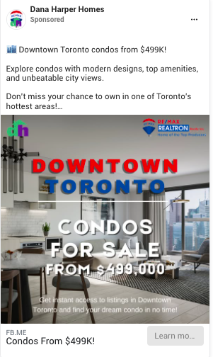 Innenstadt von Toronto Eigentumswohnungen zum Verkauf gezielte gesponserte Anzeige