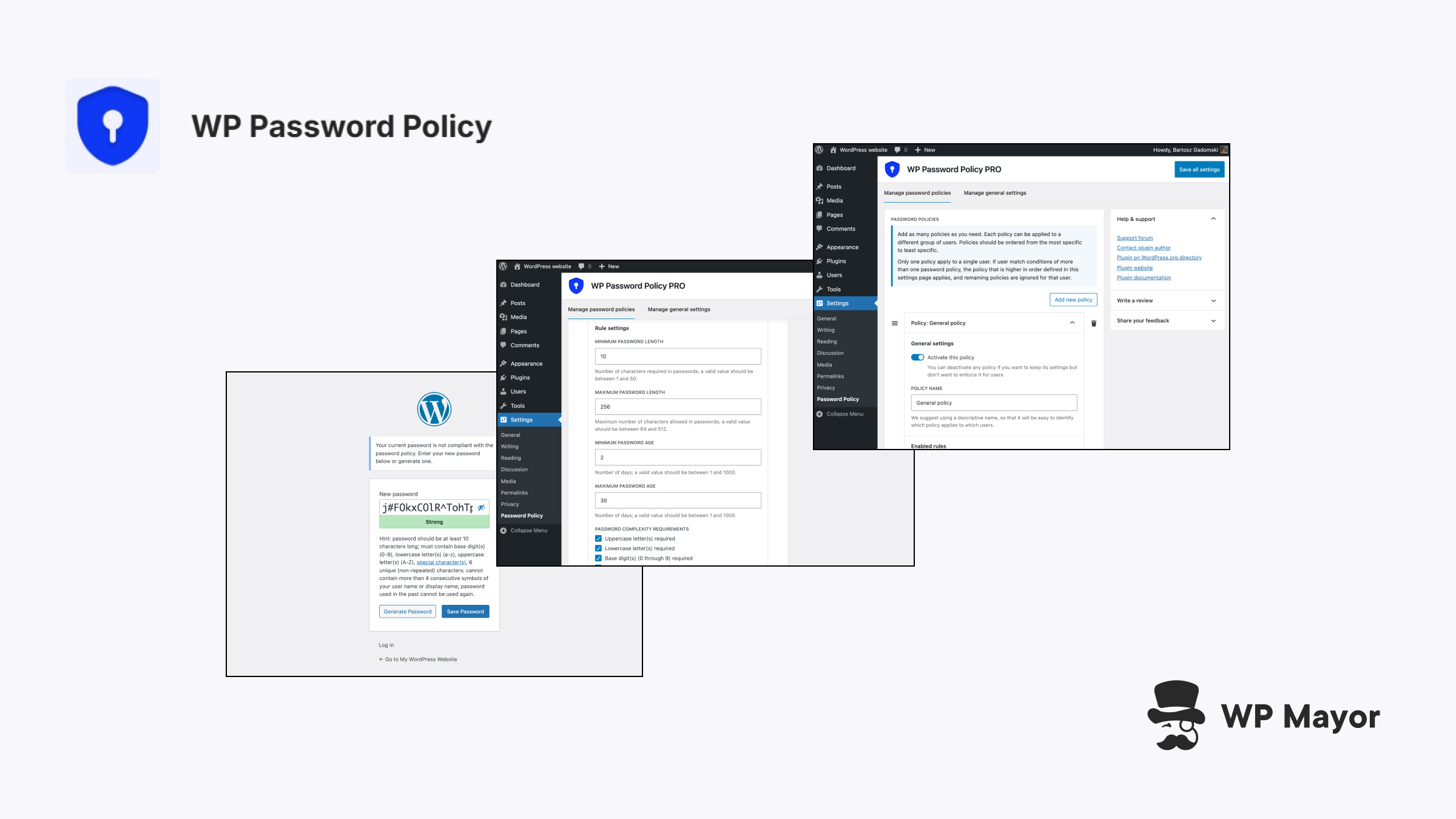WP -Passwort -Richtlinie Überprüfung: Stärkung der WordPress -Sicherheit mit erzwungenen Passwortstandards