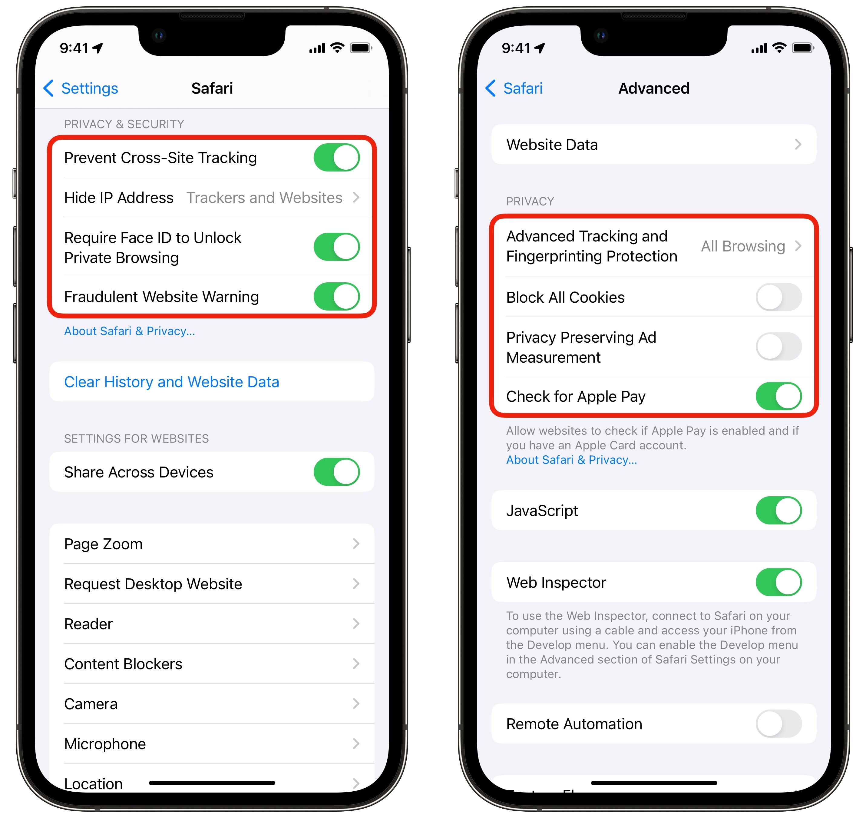 Safari Privacy Einstellungen iPhone Safari -Datenschutzeinstellungen einstellen