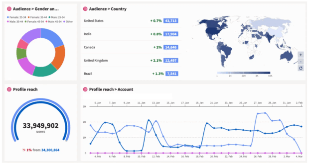 Hootsuite-Analytics Instagram Publikumsberichterstattung