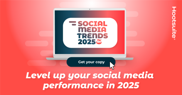 Bannière Pour Télécharger Le Rapport 2025 des Tendances des Réseaux Sociaux de Hootsuite