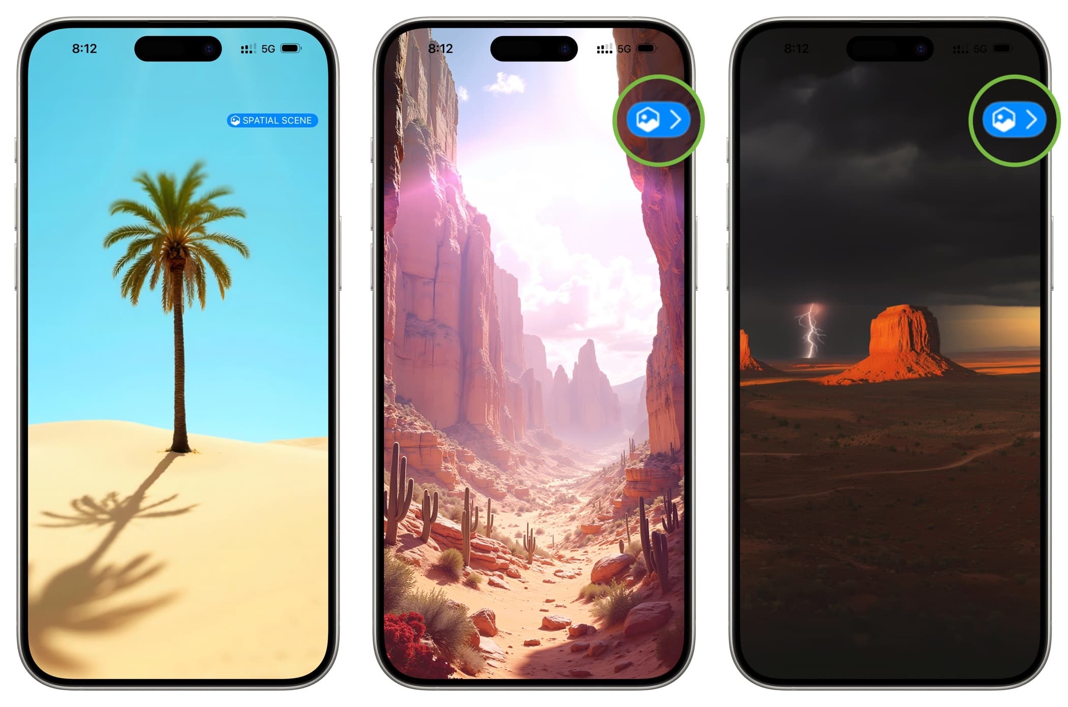 Anzeigen mehrerer Fotos in 3D auf dem iPhone