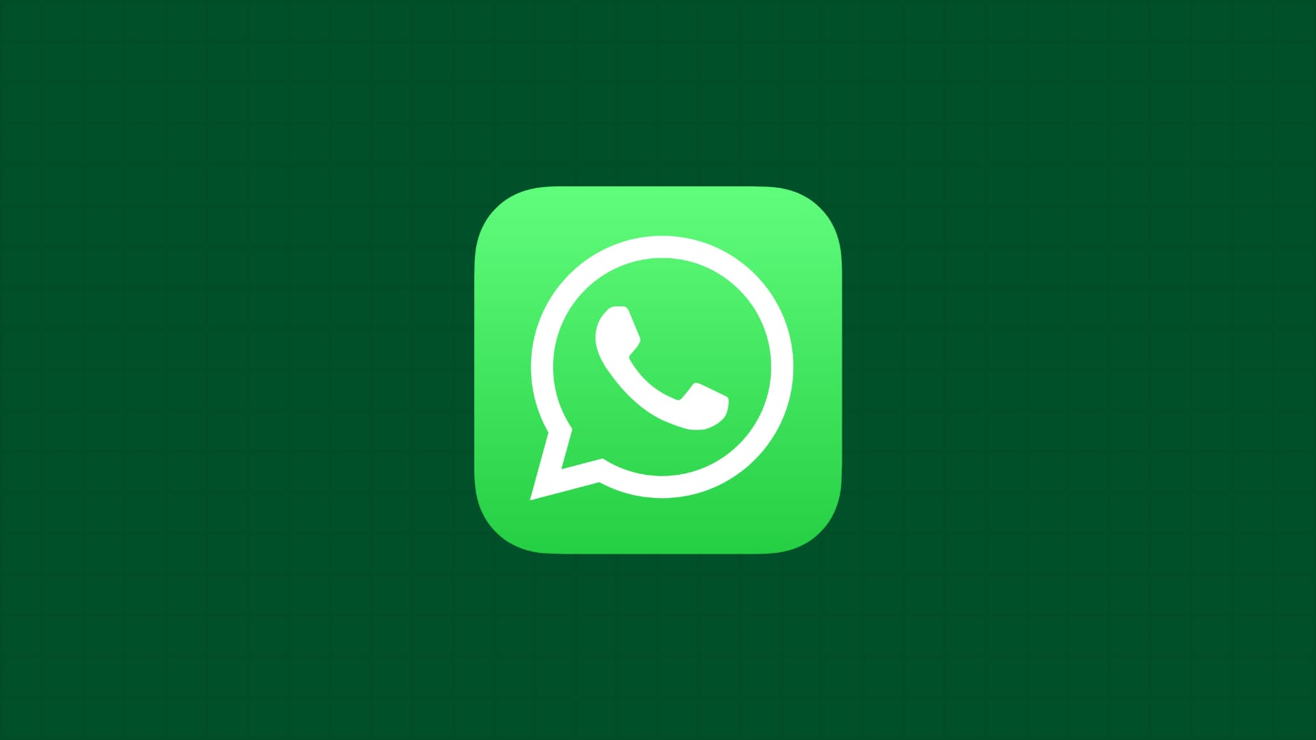 WhatsApp -Symbol auf grünem Hintergrund