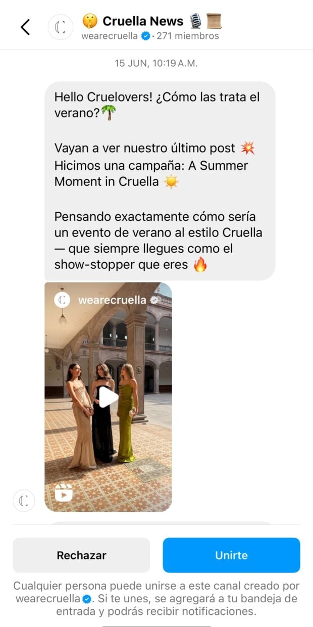 Canal de Difusión de la Marca de vestidos Wir sind Cruella