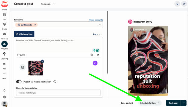 Bouton -Programmierer Pour Plus Tard Dans Hootsuite