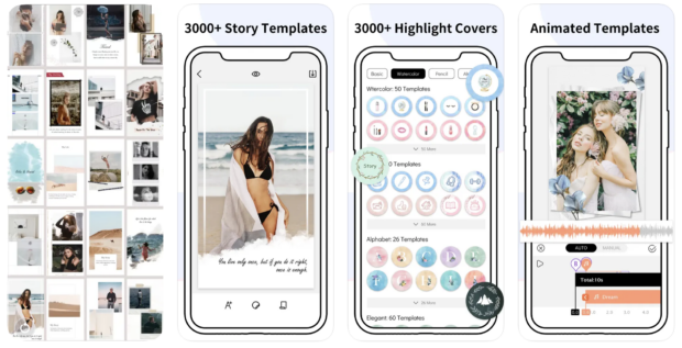 Modèles de Stories et de Couvertures à la une de storyartart