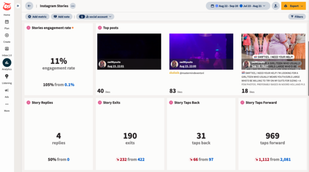 Analysieren Sie de l'Edgumentation de Stories Instagram Dans Hootsuite