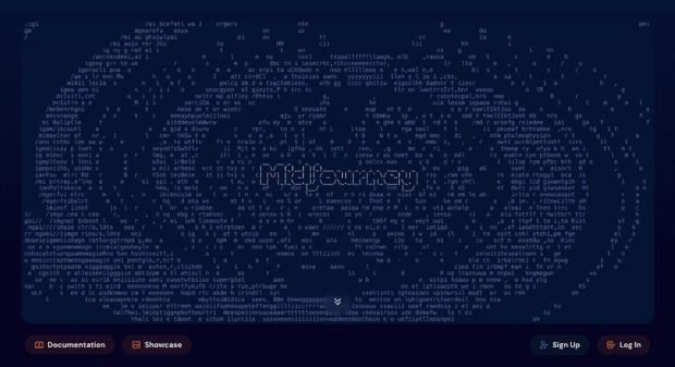Homepage des Ki-Baumbild-Generatoren von Midjourney