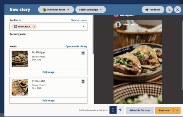 Programma Una Nueva Historia en Hootsuite Tacos