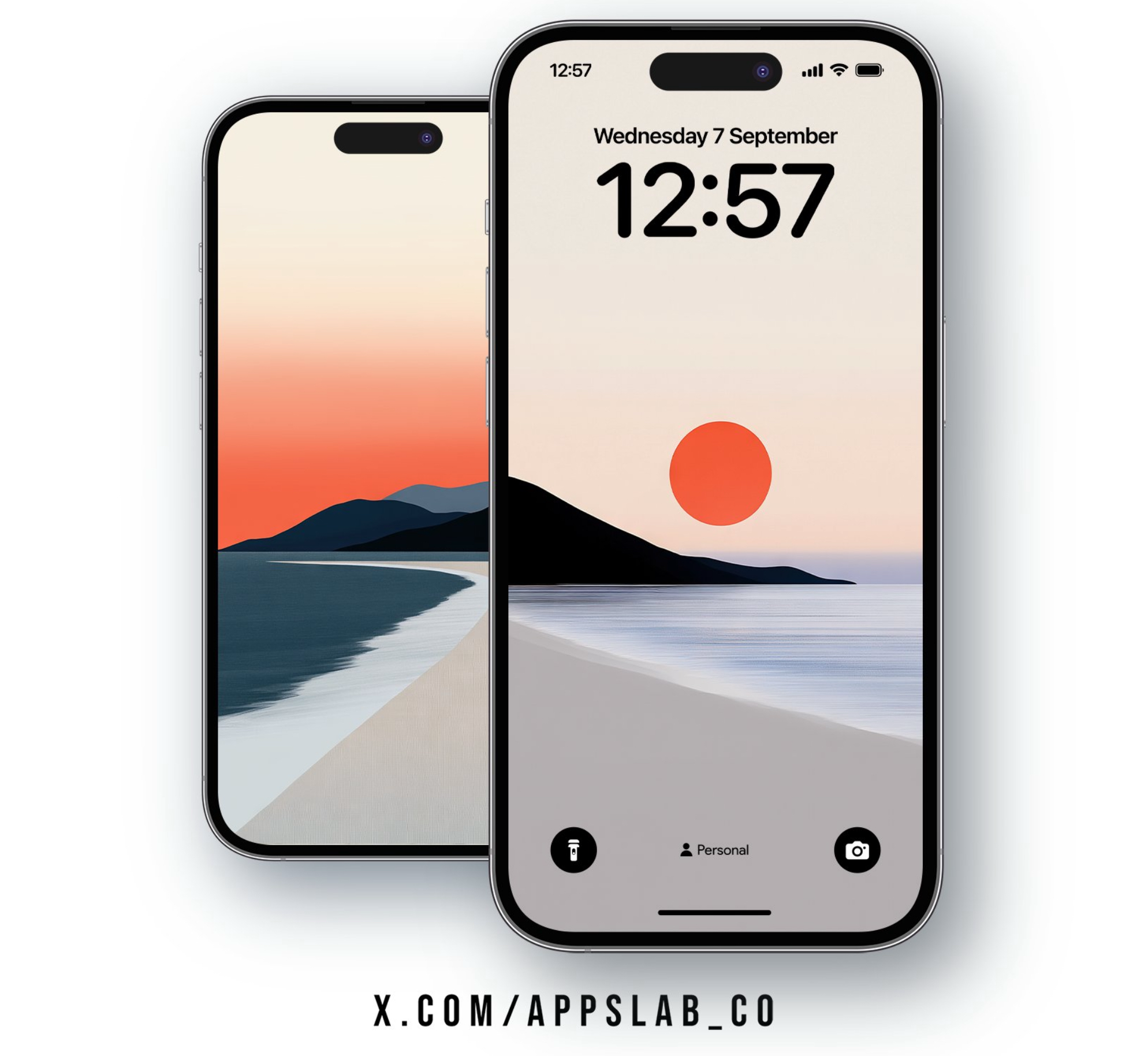 Minimale Landschafts -Hintergrundbilder für das iPhone