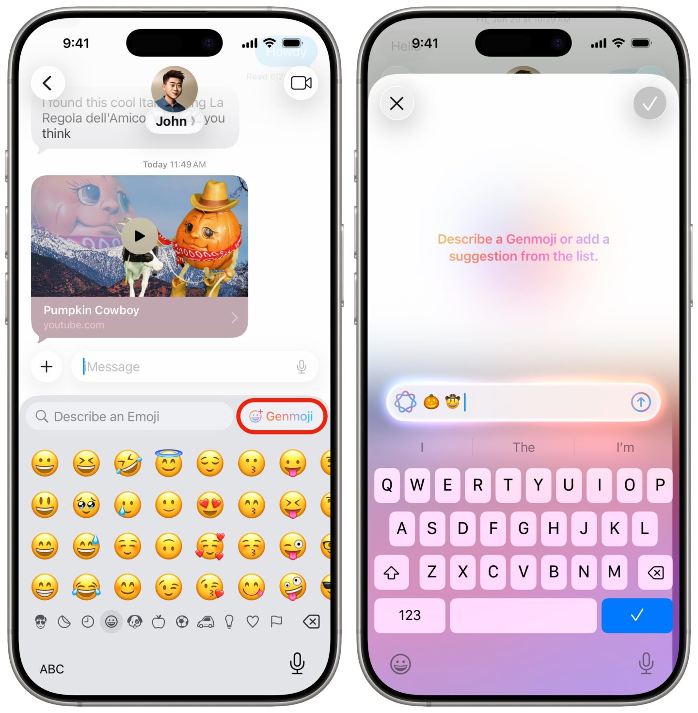 Erstellen Sie Genmoji Erstellen eines Genmoji