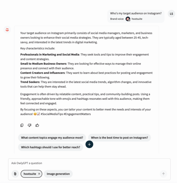 Screenshot von Owlygpt beantwortet die Frage