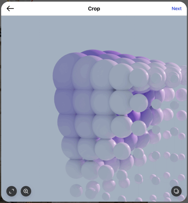 Ernteprobe Foto, um auf Instagram -Feed zu passen