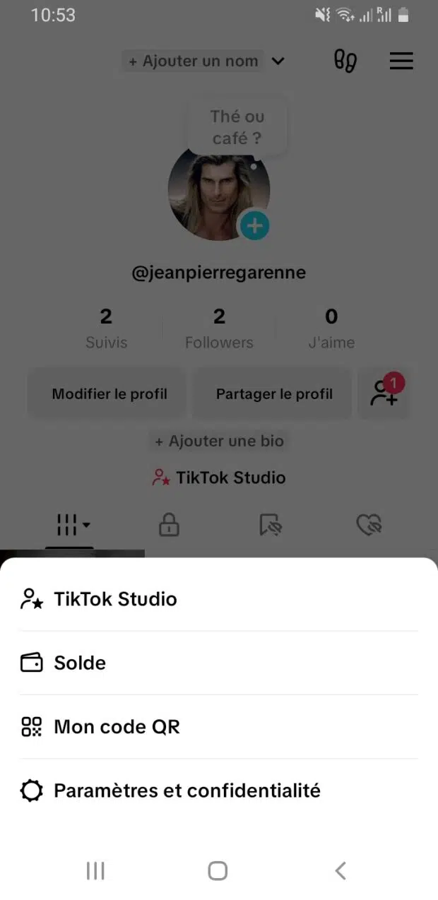 Sélectionnez Tiktok Studio Dans le Menü Déroulant.