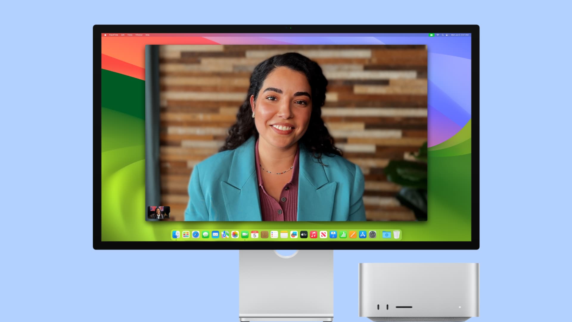 Videoanrufe auf Mac mit Studio Display