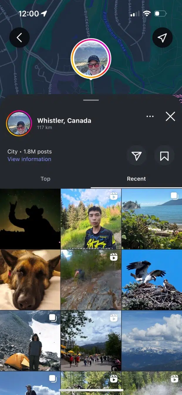 Fügen Sie einen Ort hinzu whistler Kanada