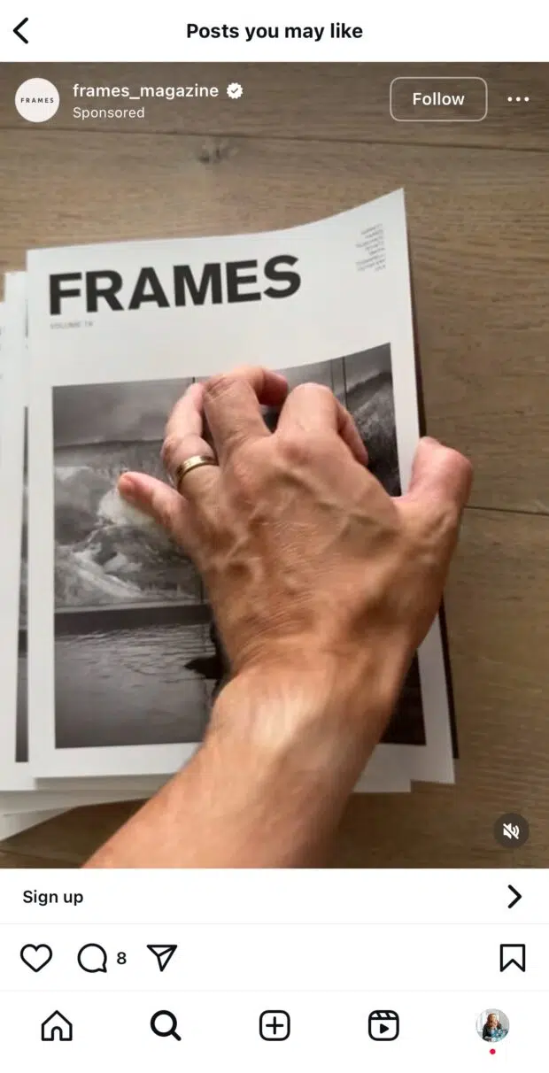 Gesponserte Post Frames Magazine