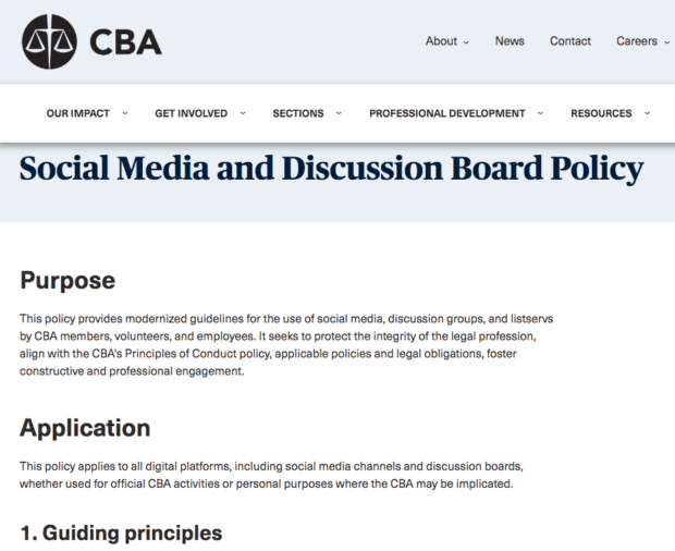 CBA -Website zeigt den Titel an