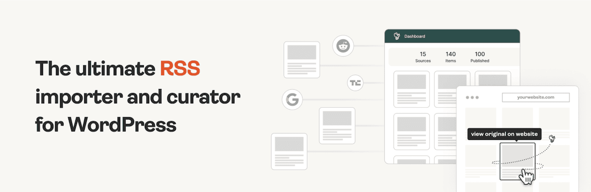 Das WP RSS-Aggregator-Header-Bild von WordPress.org.