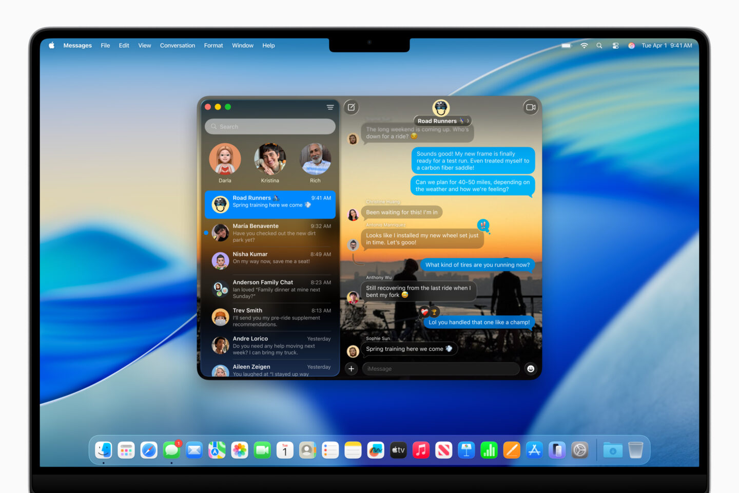 Apple WWDC25 MacOS Tahoe 26 Nachrichten 250609 Nachrichten in macos tahoe