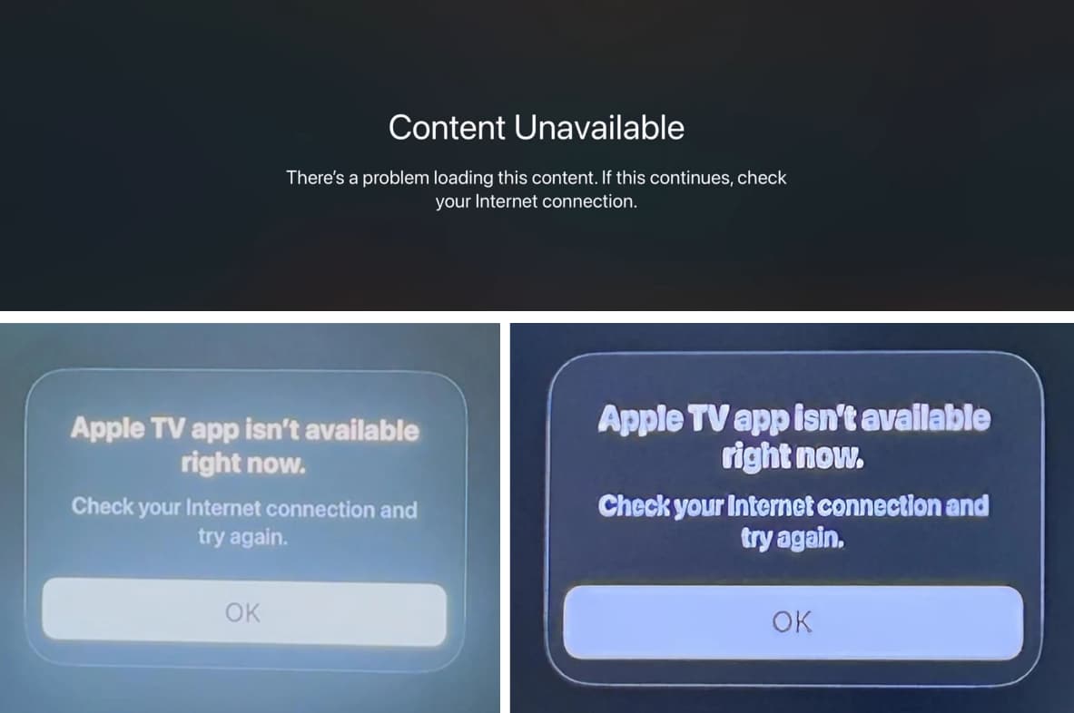 Inhalte nicht verfügbar und Apple TV App sind derzeit nicht jetzt Fehler auf Apple TV verfügbar