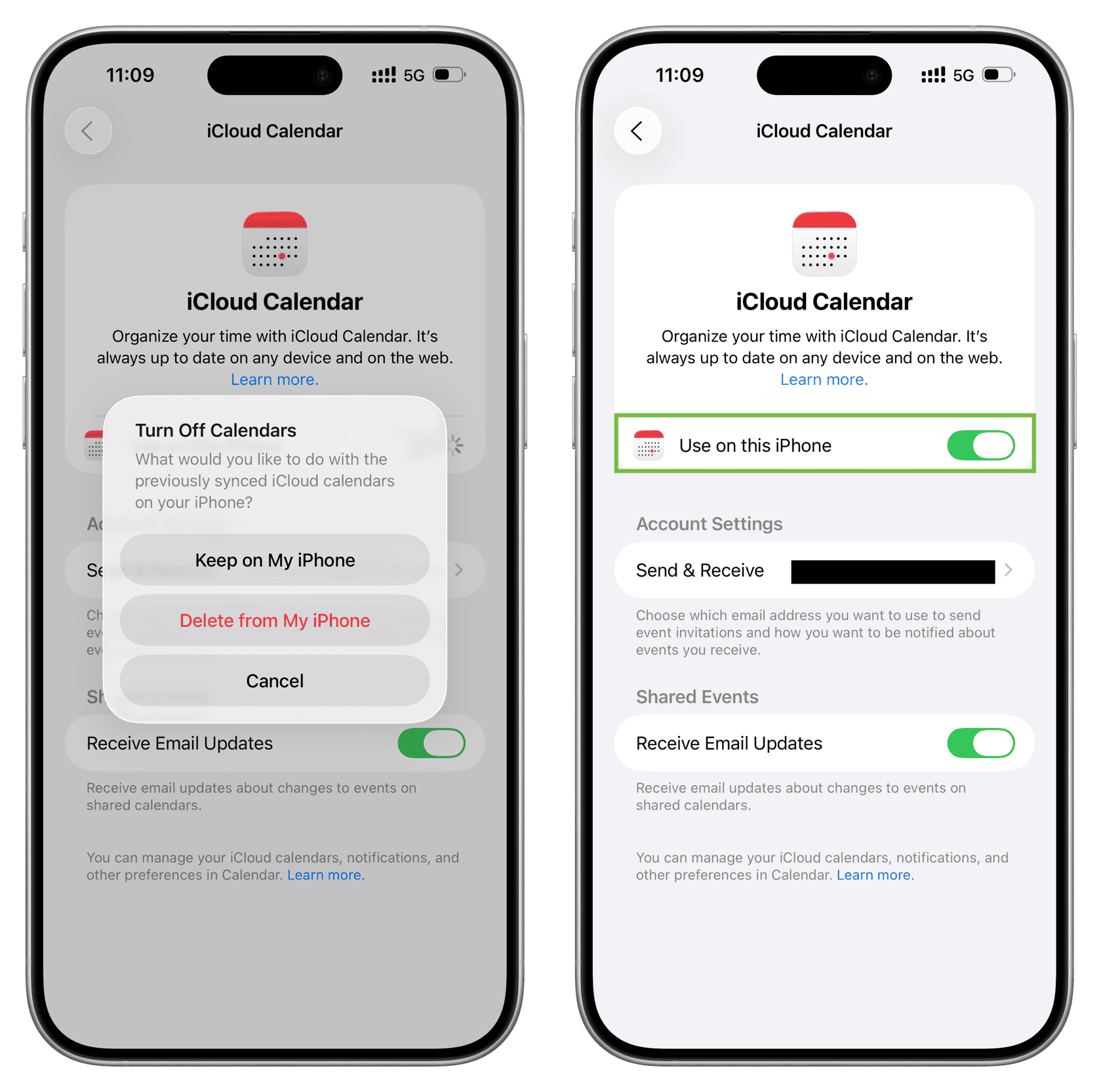 ICloud-Kalender-Events auf dem iPhone löschen und neu synchronisieren