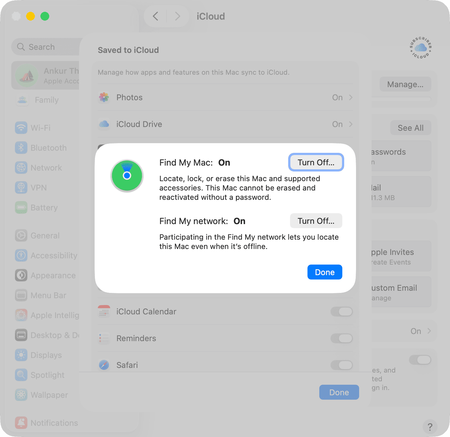 Finden Sie meinen aktivierten auf dem Mac