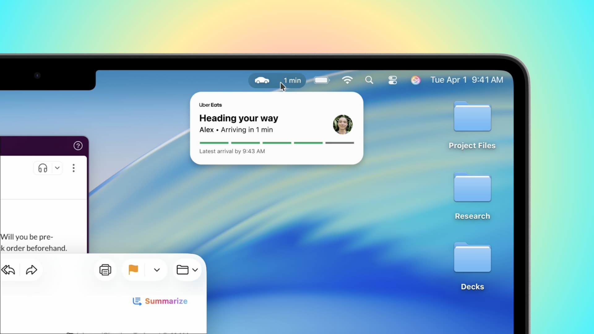 Live -Aktivität auf MacBook aus MacOS Tahoe 26