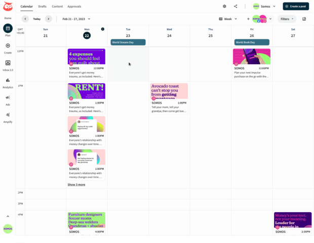 Planificateur visuel de Hootsuite