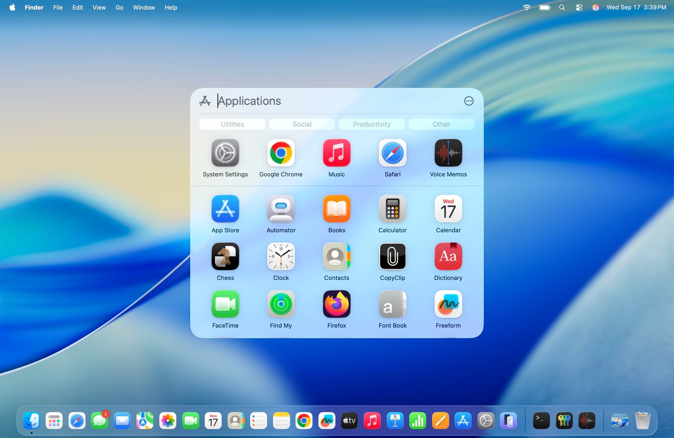 Neue Anwendungen überlagern in macos tahoe
