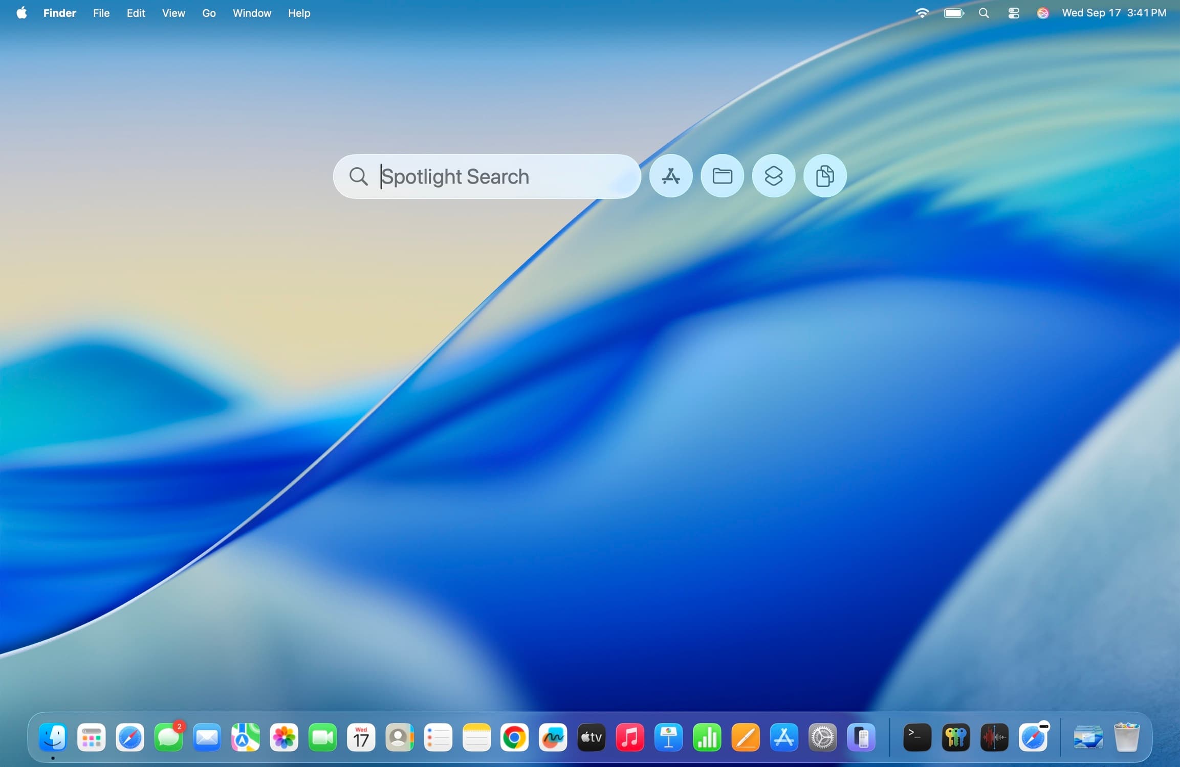 Neue Spotlight -Suche in Macos Tahoe