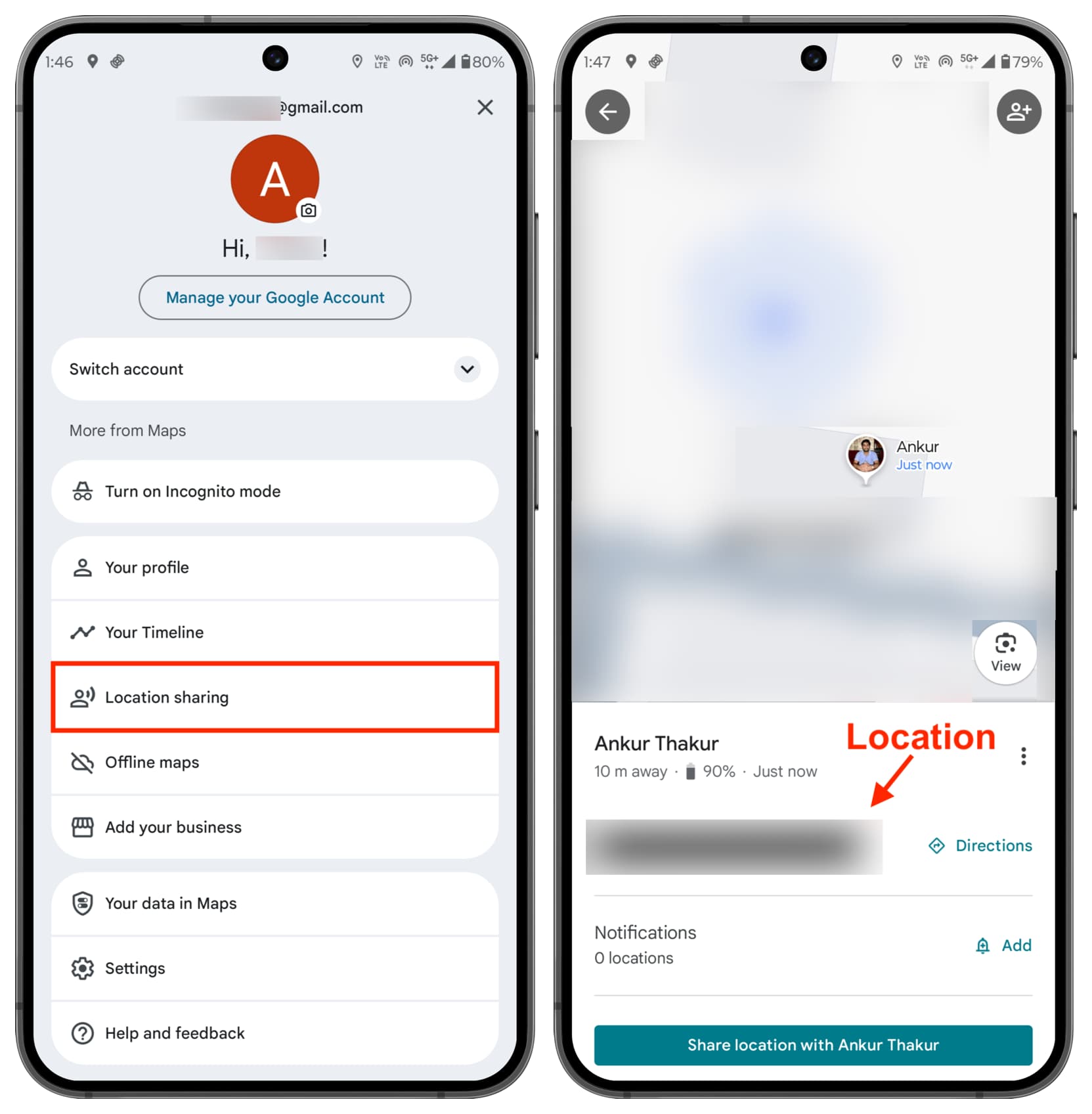 Sehen Sie den Standort des iPhone auf Android -Telefon an