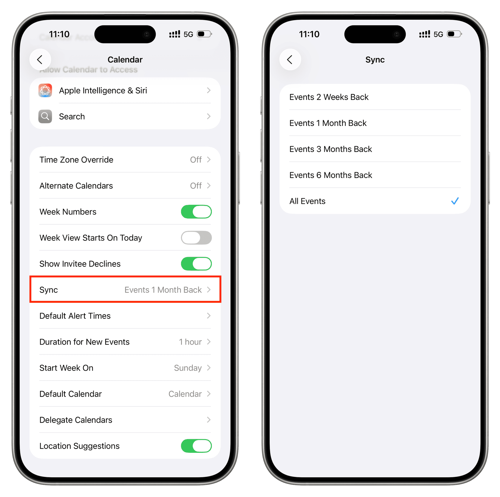 Synchronisieren Sie alle iCloud -Kalenderereignisse auf dem iPhone