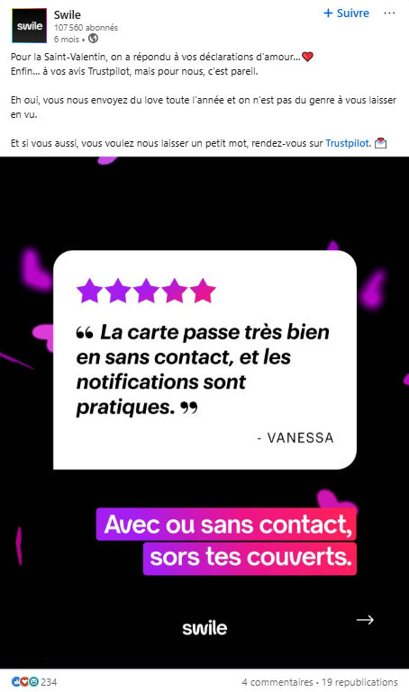 Réponses Humoristiques de Swile à des Avis Kunden
