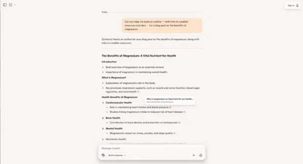 Búsqueda en Microsoft Copilot
