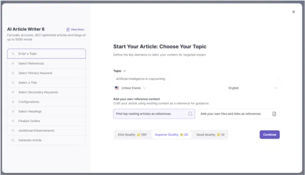 Escritor de Artículos en writeesonic ai