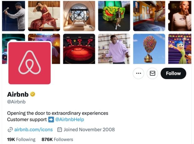 Airbnb Customer Support Channel in X Bio