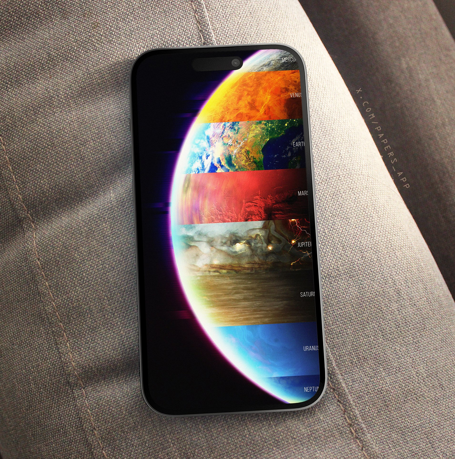 Weltraum-Hintergrundbilder des Sonnensystems für das iPhone