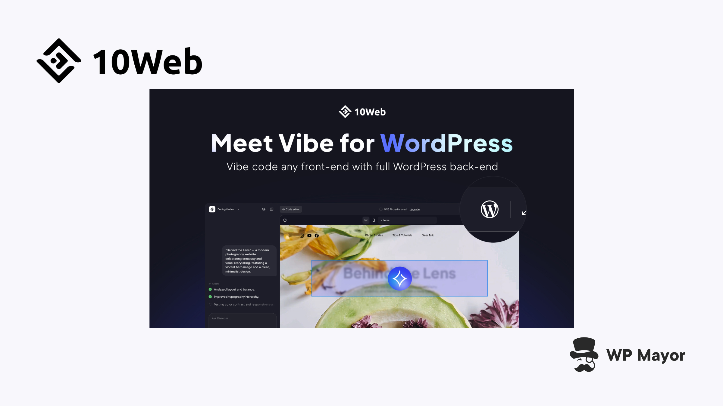 Entdecken Sie Vibe für WordPress von 10Web: Eine neue Art, ohne Grenzen zu bauen