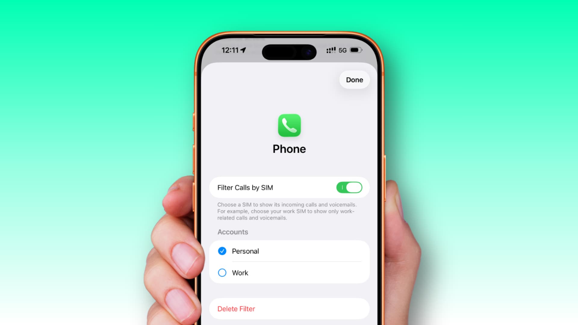 So lassen Sie Anrufe während Focus auf dem iPhone nur von einer bestimmten SIM-Karte zu