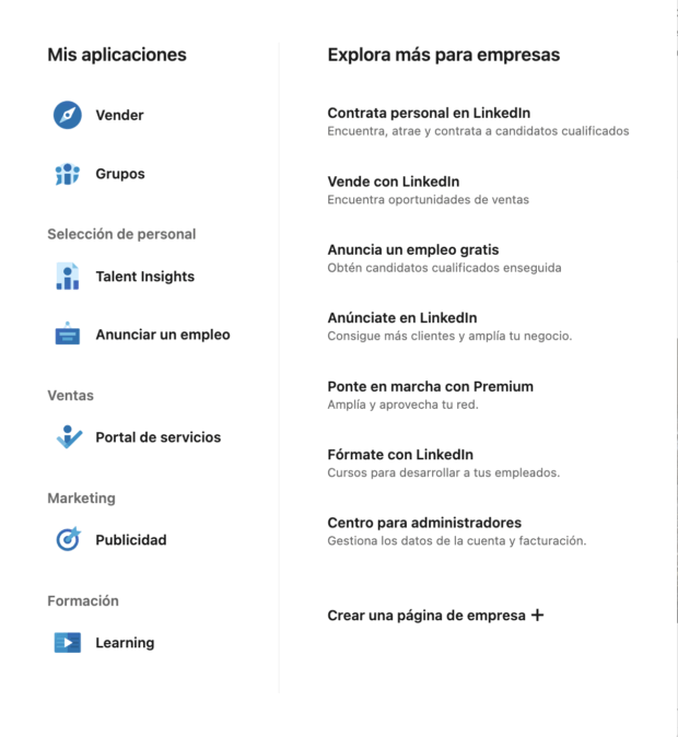 LinkedIn Mis-Apps, erkunden Sie mehr für Unternehmen
