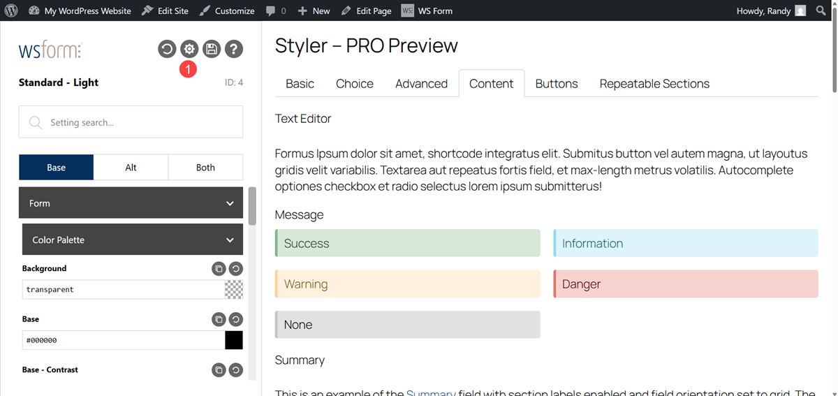 Styles-Style-Editor Alternative Farbschema