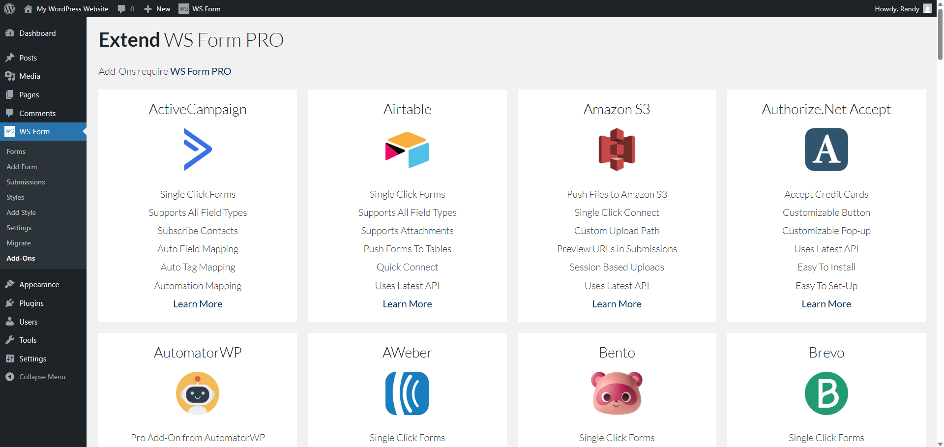 WS Form Addons