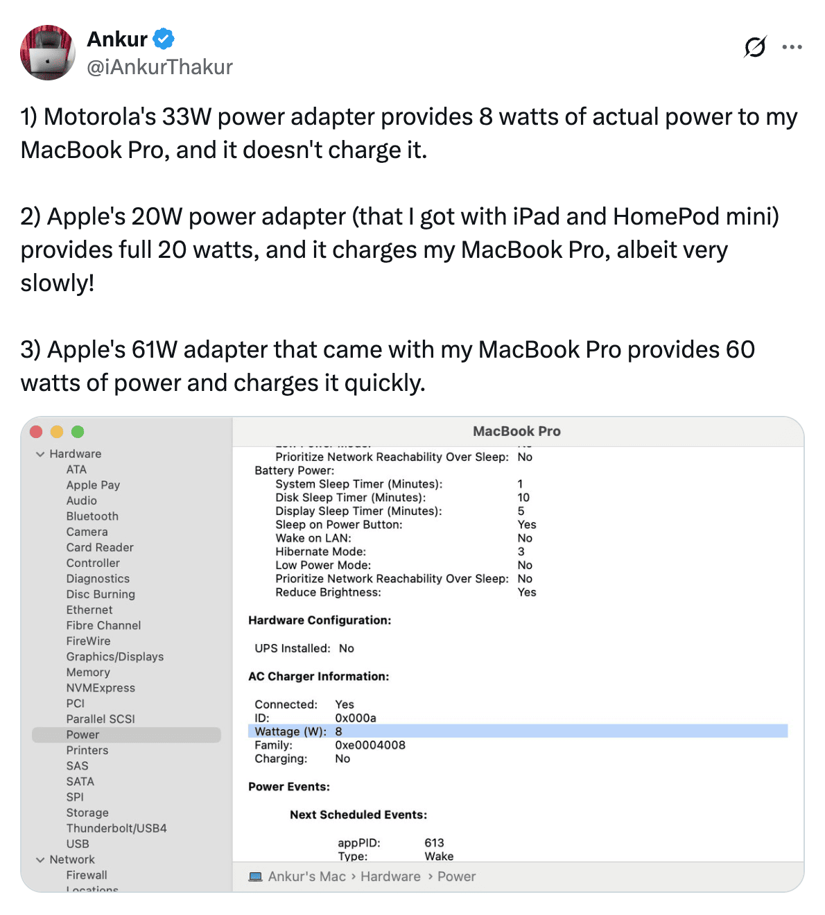 MacBook Pro mit verschiedenen Ladegeräten aufladen
