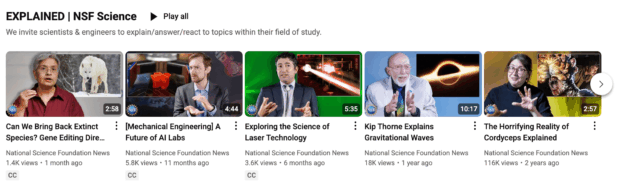 Eine YouTube-Playlist mit dem Titel