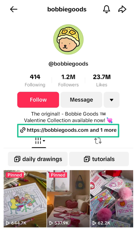 Bobbie Waren URL del Sito Web