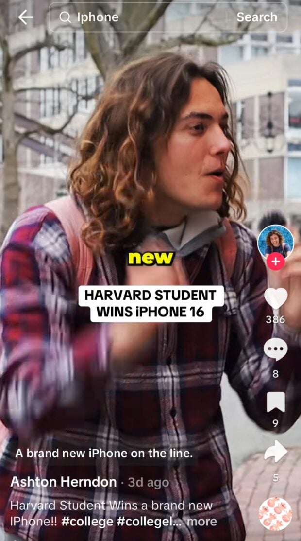 UNO Studente di Harvard Vince un iPhone 16