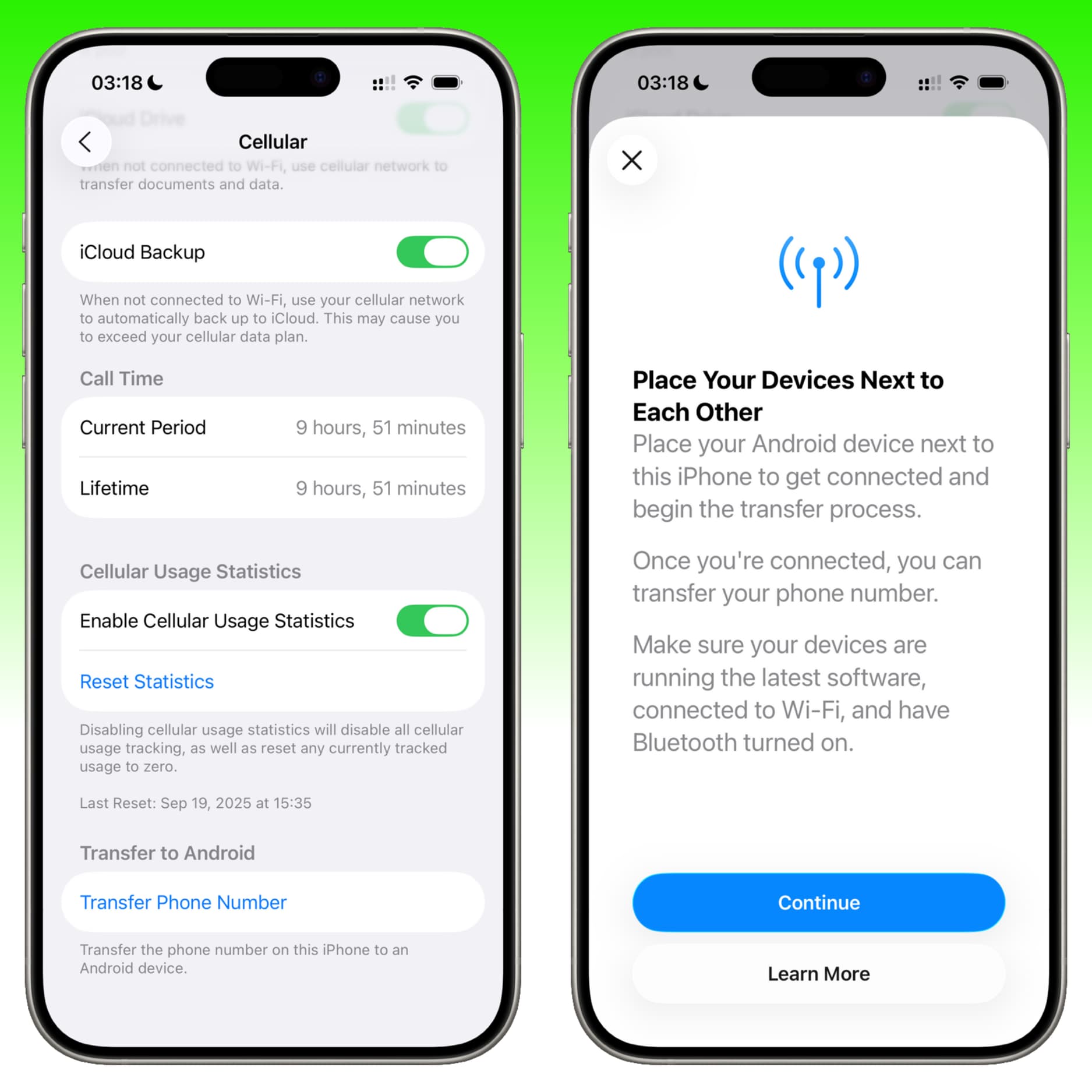 Übertragen Sie die eSIM vom iPhone auf das Android-Telefon