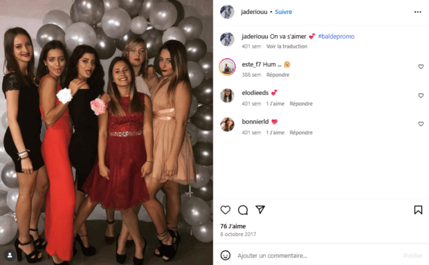 Légende pour bal promo